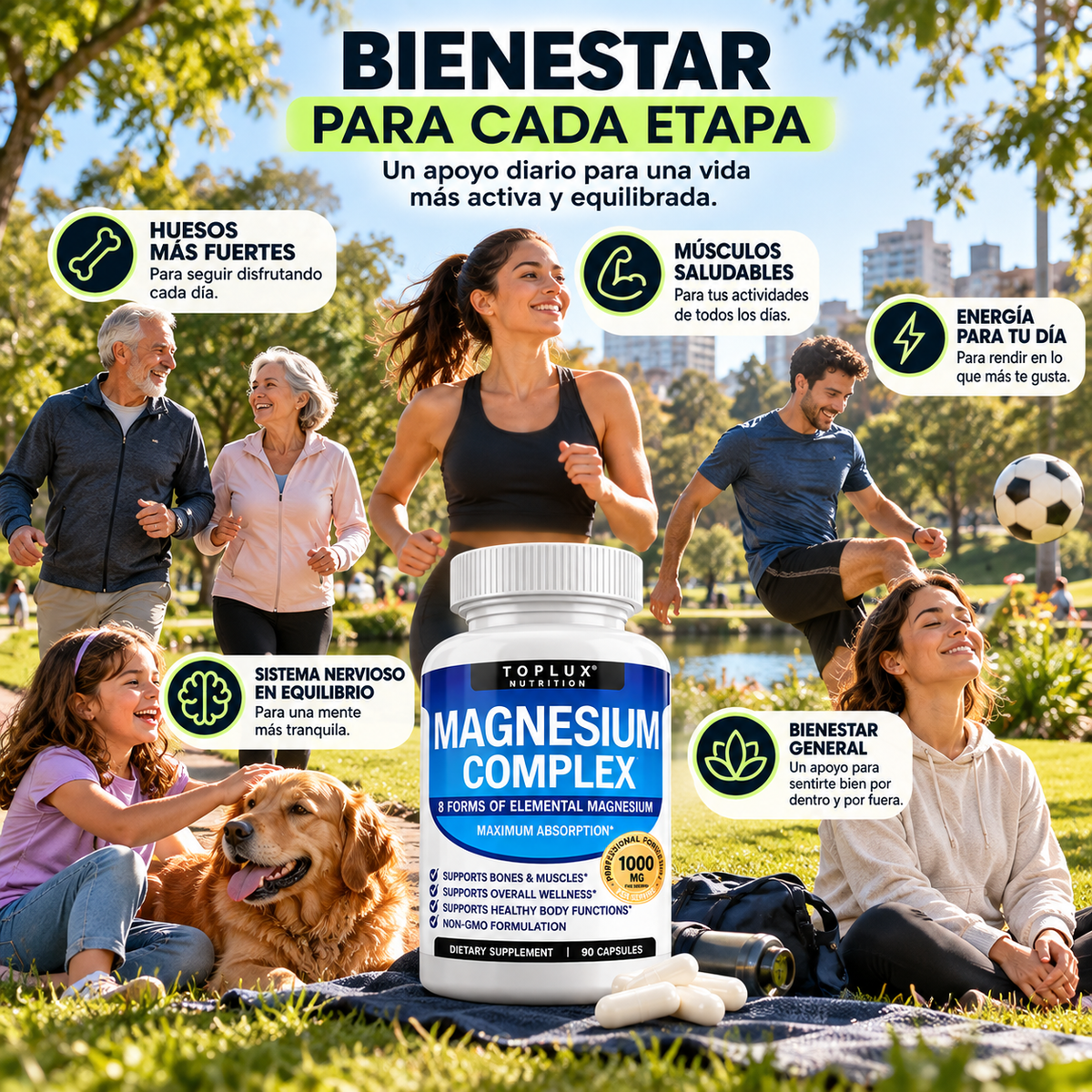 MAGNESIO COMPLEX USA 8 ELEME 1000 MG
